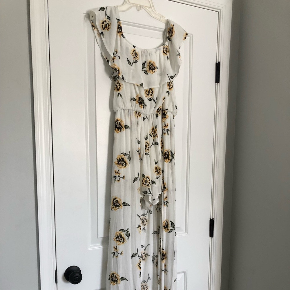 NanaMacs Floral High-low Romper Dress Combo